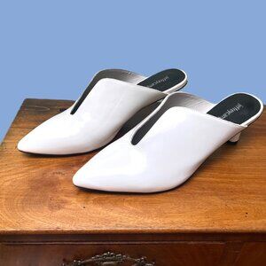 Women's Jeffrey Campbell White Patent Sailtaire 9M heels EUC